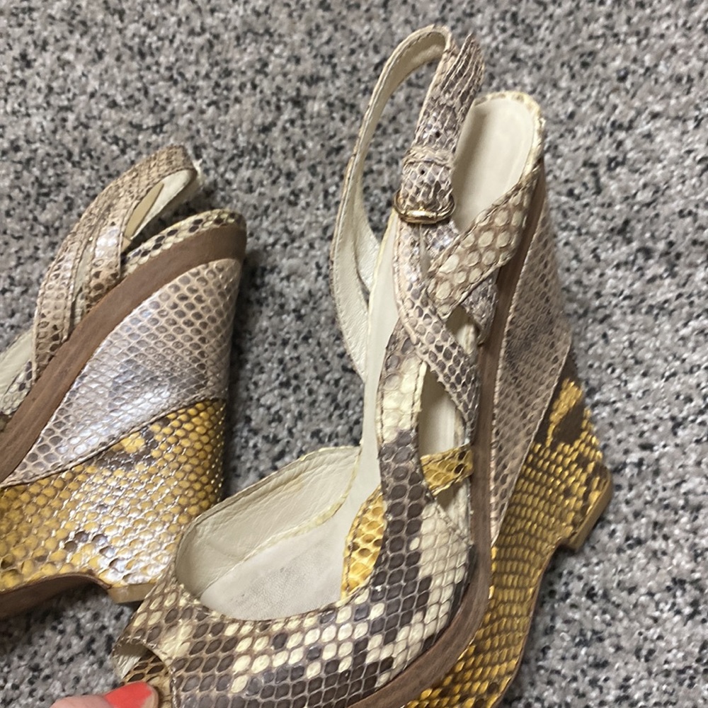 RARE GUCCI Python Wedge 38.5 - Picture 8 of 11